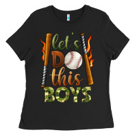 Black let's do this boys baseball Ladies Tee - BundleAndBundleShop