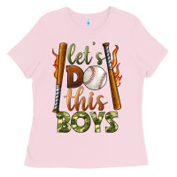 Bubblegum Pink let's do this boys baseball Ladies Tee - BundleAndBundleShop
