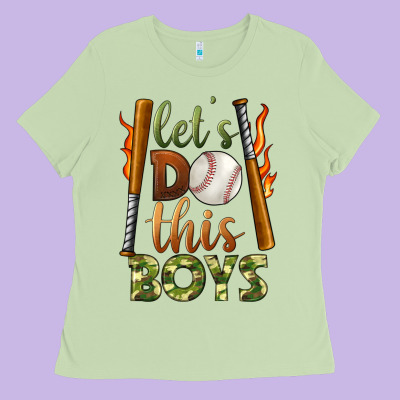 Let's Do This Boys Baseball Ladies Tee Designed By Bundleandbundleshop