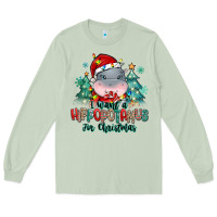 Matcha i want a hippopotamus for christmas Long Sleeve Tee - MaliasSmallBusiness
