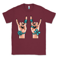 Burgundy gemstone rock hand Classic Tee - MaliasSmallBusiness
