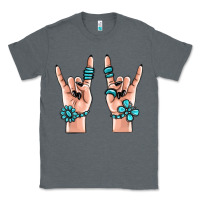 Charcoal Heather gemstone rock hand Classic Tee - MaliasSmallBusiness