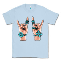 Dusty Blue gemstone rock hand Classic Tee - MaliasSmallBusiness