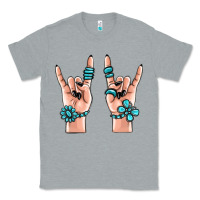 Heather Grey gemstone rock hand Classic Tee - MaliasSmallBusiness