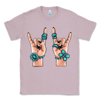 Lilac gemstone rock hand Classic Tee - MaliasSmallBusiness