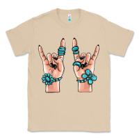 Mushroom gemstone rock hand Classic Tee - MaliasSmallBusiness