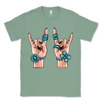 Sage gemstone rock hand Classic Tee - MaliasSmallBusiness