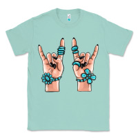 Seafoam gemstone rock hand Classic Tee - MaliasSmallBusiness