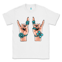 White gemstone rock hand Classic Tee - MaliasSmallBusiness