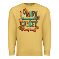 Antique Gold family thanksgiving turkey blessing Premium Sweatshirt - CowGirlArtShop