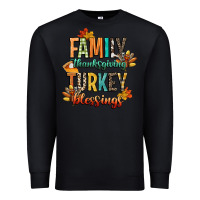 Black family thanksgiving turkey blessing Premium Sweatshirt - CowGirlArtShop