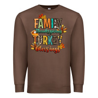 Chestnut family thanksgiving turkey blessing Premium Sweatshirt - CowGirlArtShop