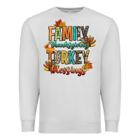 Dove Grey family thanksgiving turkey blessing Premium Sweatshirt - CowGirlArtShop