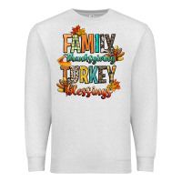 Oatmeal Heather family thanksgiving turkey blessing Premium Sweatshirt - CowGirlArtShop