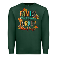 Sports Green family thanksgiving turkey blessing Premium Sweatshirt - CowGirlArtShop
