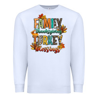 White family thanksgiving turkey blessing Premium Sweatshirt - CowGirlArtShop