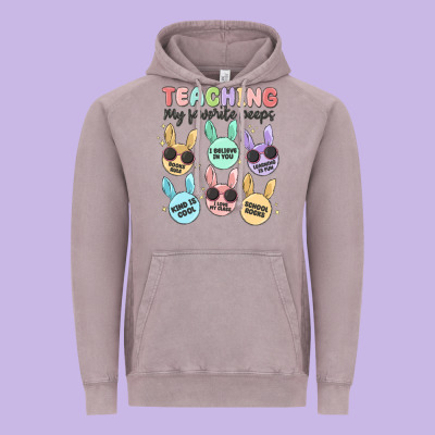 Teahing My Favorite Peeps Malia Vintage Hoodie Designed By Maliassmallbusiness
