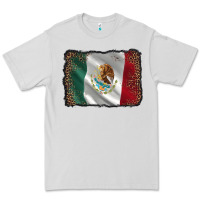 Dove Grey mexico flag black glitter leopard Premium Tee - AdoDesignShop