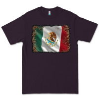 Plum mexico flag black glitter leopard Premium Tee - AdoDesignShop