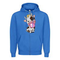 True Royal cute cow Zipper Hoodie - texasbilliewilder