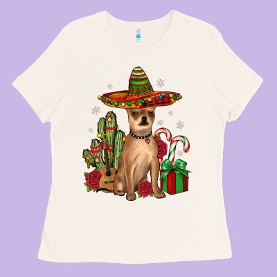 Chihuahua Christmas Ladies Tee Designed By Jahusdesignshop