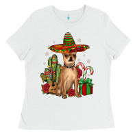White Chihuahua Christmas Ladies Tee - JahusDesignShop