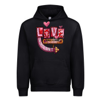 Black Valentines Day Love Vacant Urban Hoodie - FaDigitalArtStudio