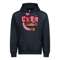 Navy Valentines Day Love Vacant Urban Hoodie - FaDigitalArtStudio