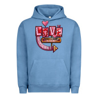 Pigment Pebble Blue Valentines Day Love Vacant Urban Hoodie - FaDigitalArtStudio