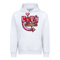 White Valentines Day Love Vacant Urban Hoodie - FaDigitalArtStudio