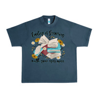 Midnight Navy reading is dreaming with your eyes open Urban Heavy Tee - MaliasSmallBusiness