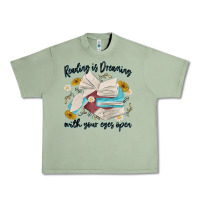 Oil Green reading is dreaming with your eyes open Urban Heavy Tee - MaliasSmallBusiness