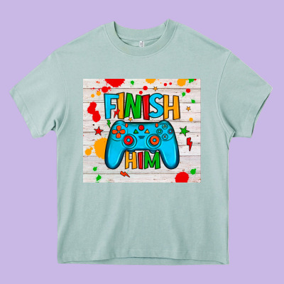 Finish Him Heavy Core Tee Designed By Jahusdesignshop