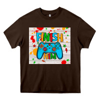 Chocolate Brown finish him Heavy Core Tee - JahusDesignShop
