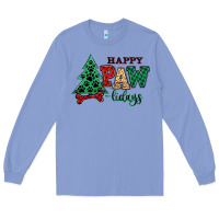 Colony Blue happy pawlidays christmas pets Long Sleeve Tee - MaliasSmallBusiness