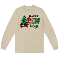 Mushroom happy pawlidays christmas pets Long Sleeve Tee - MaliasSmallBusiness