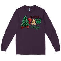 Plum happy pawlidays christmas pets Long Sleeve Tee - MaliasSmallBusiness