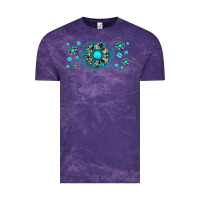 Cloud Purple turquoise gemstone sunflower Vintage Tee - JahusDesignShop