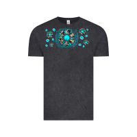 Vintage Black turquoise gemstone sunflower Vintage Tee - JahusDesignShop
