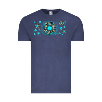 Vintage Denim turquoise gemstone sunflower Vintage Tee - JahusDesignShop