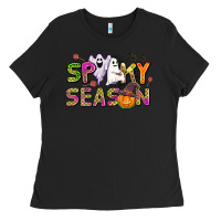Black spooky season Ladies Tee - AdoDesignShop