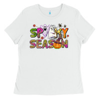 White spooky season Ladies Tee - AdoDesignShop