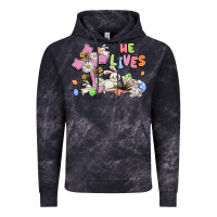 Cloud Black he lives with bunnys and eggs Vintage Hoodie - MaliasSmallBusiness