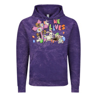 Cloud Purple he lives with bunnys and eggs Vintage Hoodie - MaliasSmallBusiness