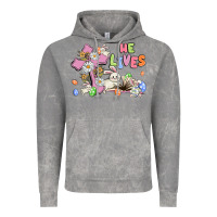 Cloud Rock he lives with bunnys and eggs Vintage Hoodie - MaliasSmallBusiness