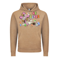 Vintage Coffee he lives with bunnys and eggs Vintage Hoodie - MaliasSmallBusiness