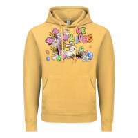 Vintage Mustard he lives with bunnys and eggs Vintage Hoodie - MaliasSmallBusiness