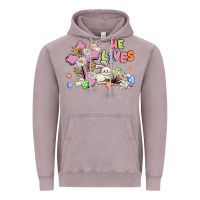 Vintage Zinc he lives with bunnys and eggs Vintage Hoodie - MaliasSmallBusiness