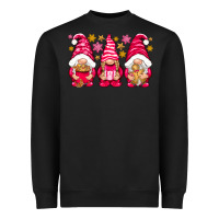 Black Pink Christmas gnomes Heavyweight Sweatshirt - NancyCooperArtShop