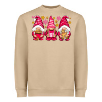 Mushroom Pink Christmas gnomes Heavyweight Sweatshirt - NancyCooperArtShop